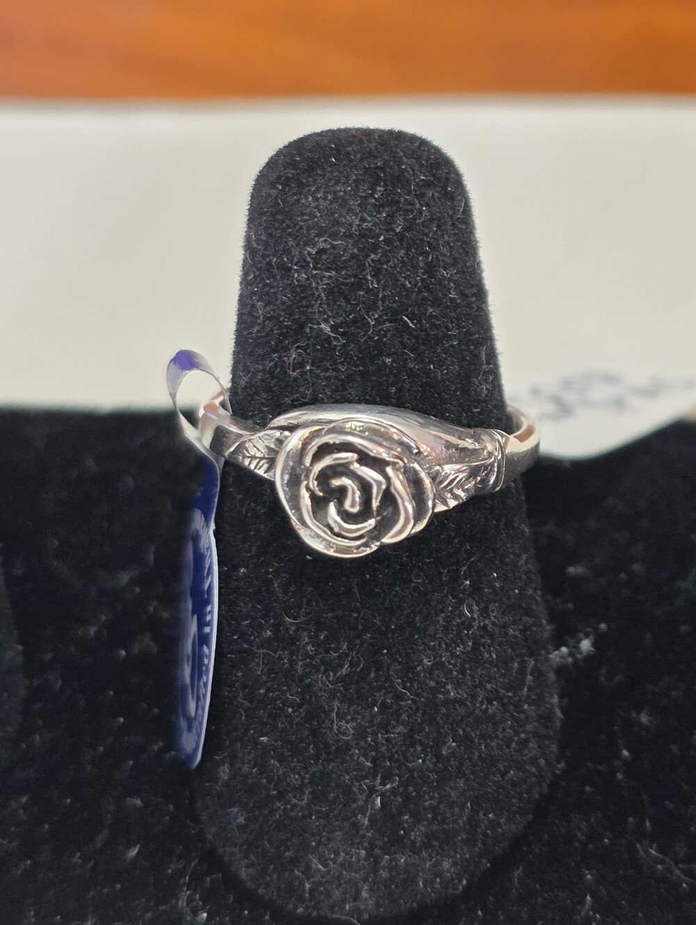Sterling Silver Rose Ring - Silver Floral Band